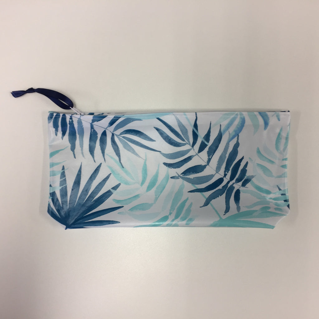 Wash Bag - Large - Blue Ferns