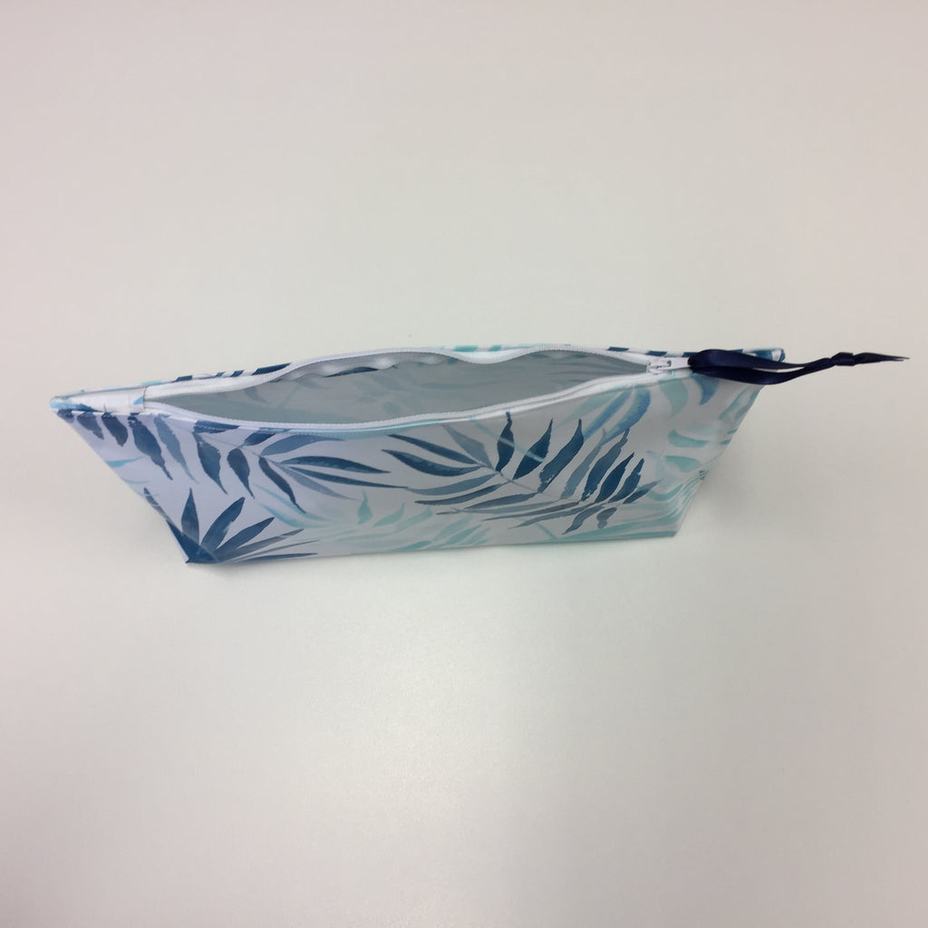 Wash Bag - Large - Blue Ferns