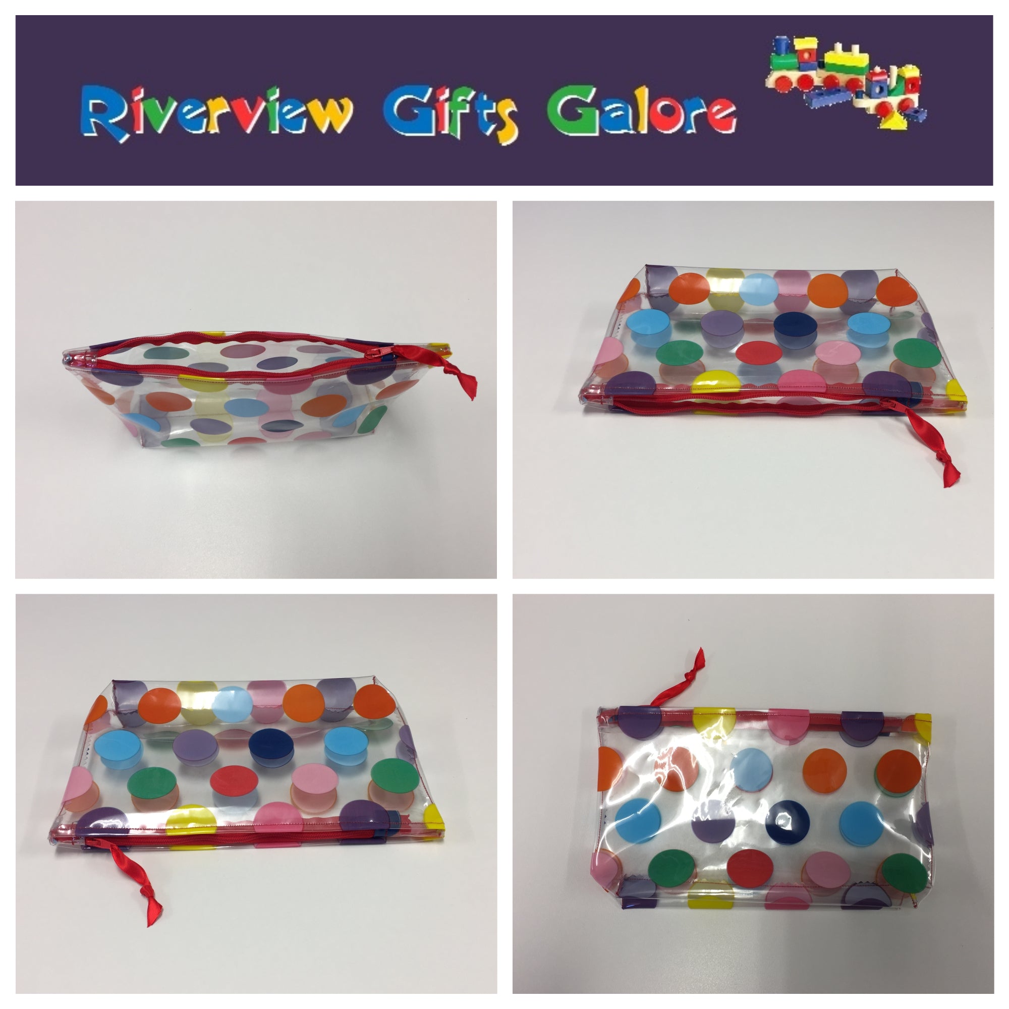 Wash Bag - Medium - Colourful Spots