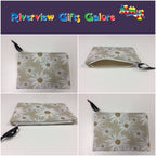 Zip Clutch - Daisy Taupe