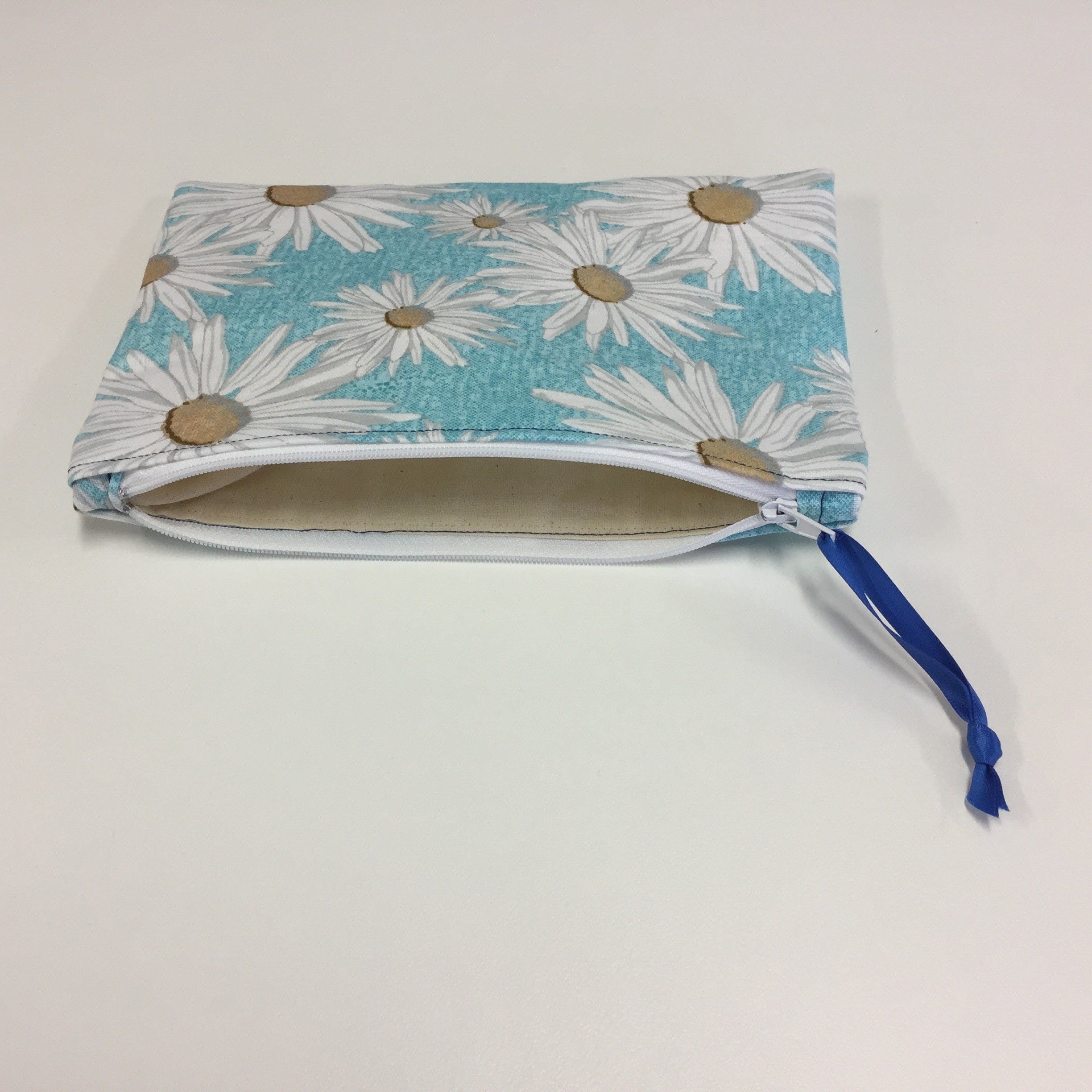 Zip Clutch - Daisy Blue
