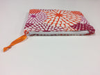 Zip Clutch - Crimson Orange Pattern