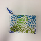 Zip Clutch - Blue Green Pattern