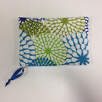 Zip Clutch - Blue Green Pattern