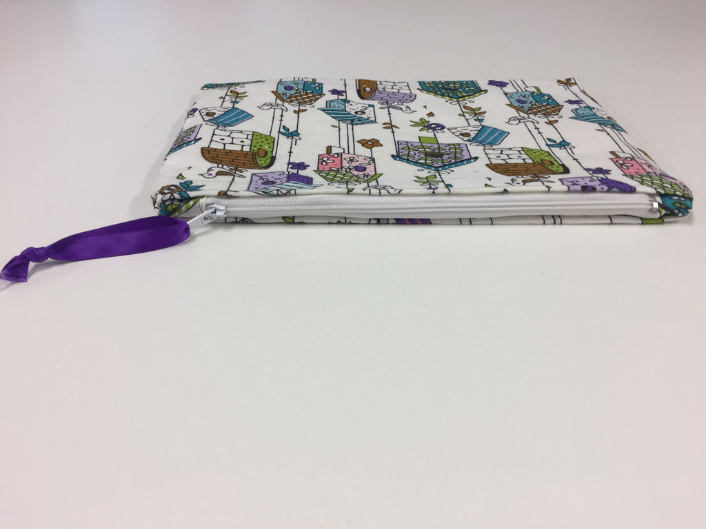 Zip Clutch - Bird Houses