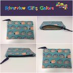 Zip Clutch - Echidnas Blue