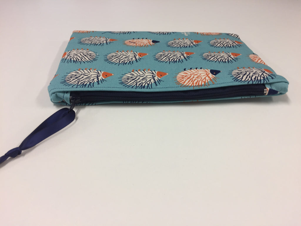 Zip Clutch - Echidnas Blue