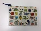 Zip Clutch - Dinosaur Cream