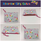 Zip Clutch - Unicorns