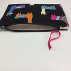 Zip Clutch - Llamas Black