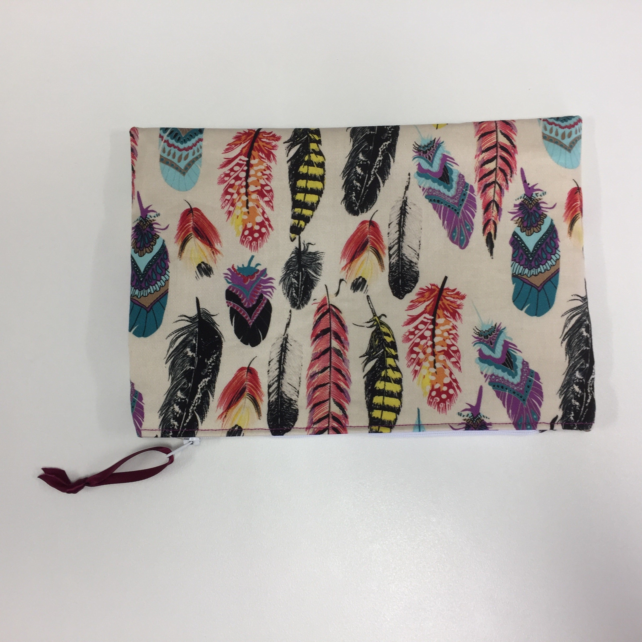 Zip Clutch - Feathers