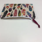 Zip Clutch - Feathers