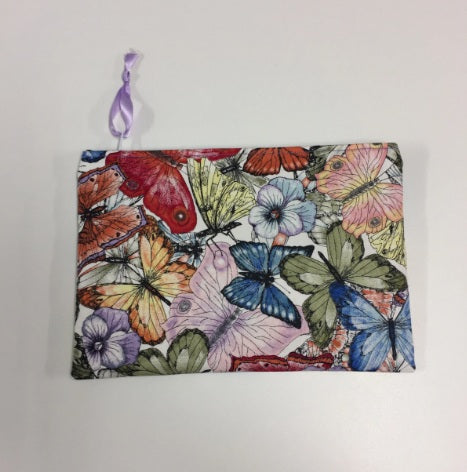 Zip Clutch - Pastel Butterfly