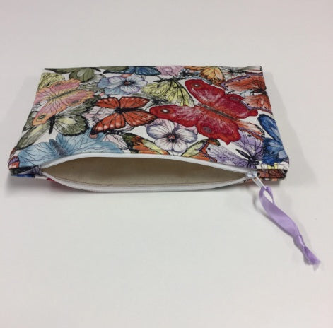 Zip Clutch - Pastel Butterfly