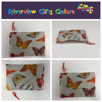 Zip Clutch - Orange Butterfly