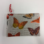 Zip Clutch - Orange Butterfly