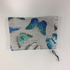 Zip Clutch - Blue Butterfly
