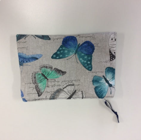 Zip Clutch - Blue Butterfly