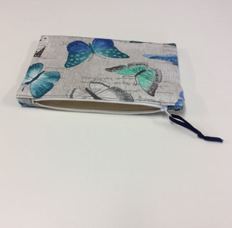 Zip Clutch - Blue Butterfly