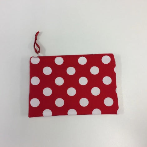 Zip Clutch - Red Spot