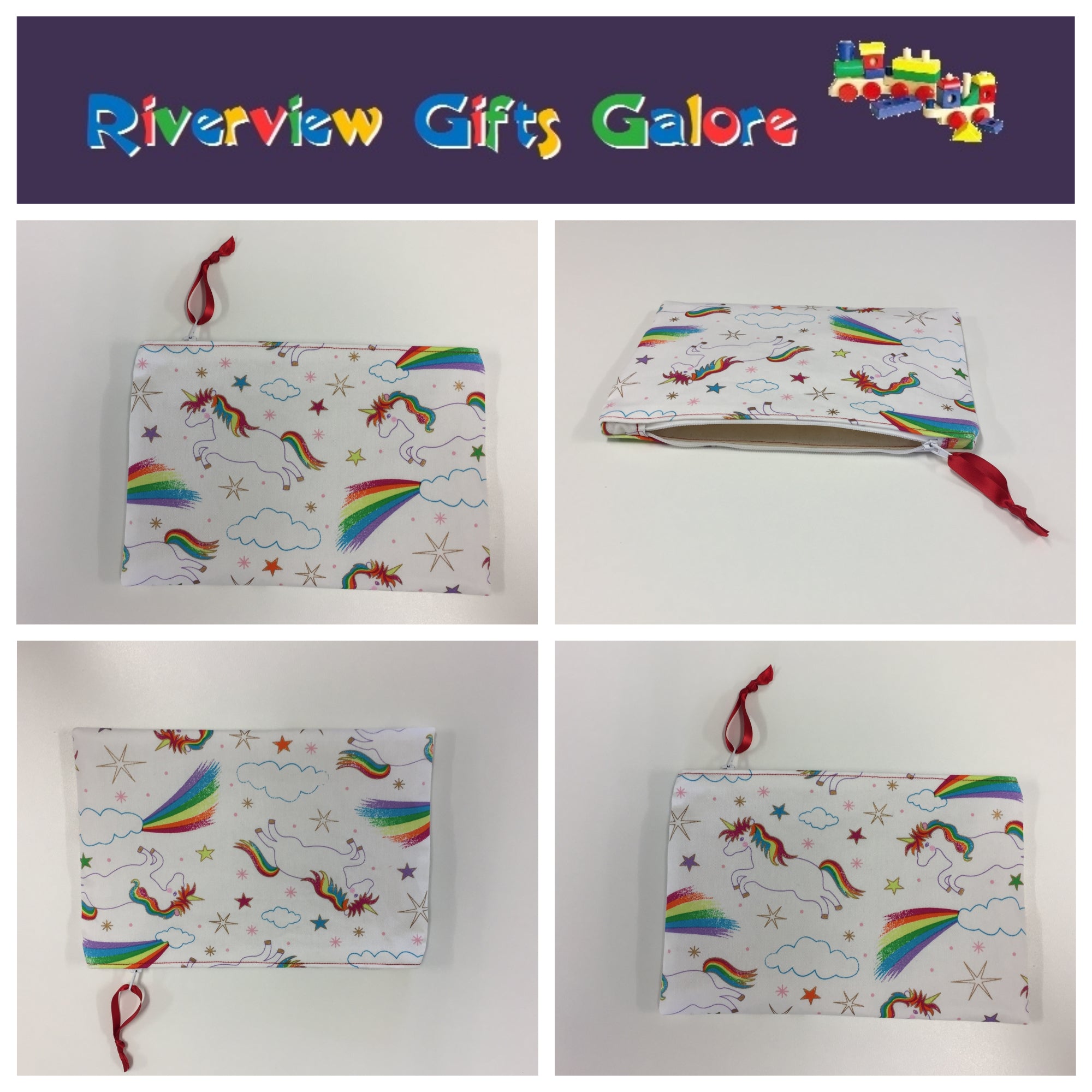 Zip Clutch - Unicorns & Rainbows