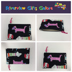 Zip Clutch - Dogs Black