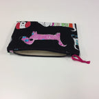 Zip Clutch - Dogs Black