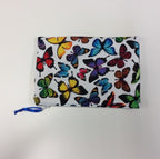Zip Clutch - Butterflies Bright