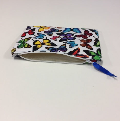 Zip Clutch - Butterflies Bright