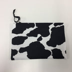 Zip Clutch - Cow Print
