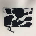 Zip Clutch - Cow Print