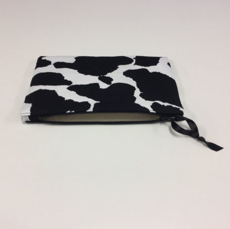 Zip Clutch - Cow Print