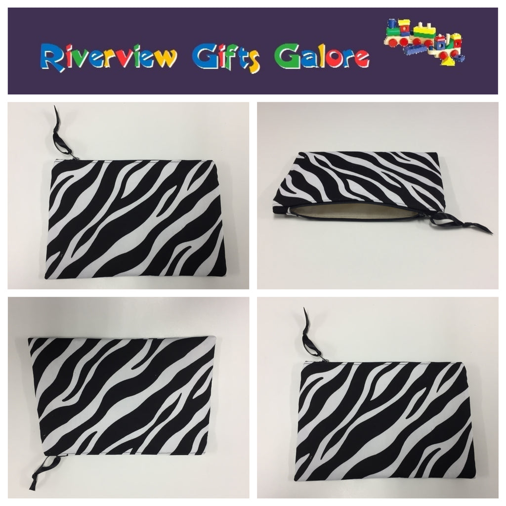 Zip Clutch - Zebra Print