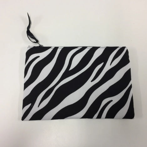 Zip Clutch - Zebra Print