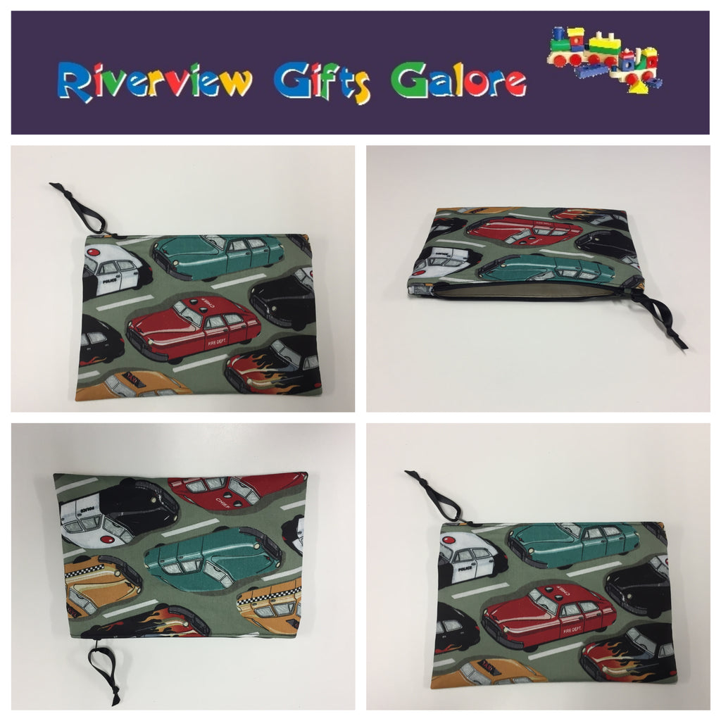 Zip Clutch - Vintage Cars