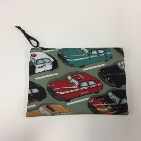 Zip Clutch - Vintage Cars