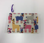 Zip Clutch - Llamas Cream