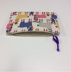 Zip Clutch - Llamas Cream
