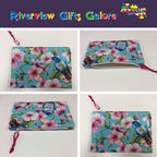 Zip Clutch - Blue Birds