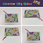 Zip Clutch - Multi-Coloured Butterflies