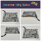 Zip Clutch - Sewing Words on White