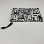 Zip Clutch - Sewing Words on White
