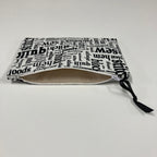 Zip Clutch - Sewing Words on White