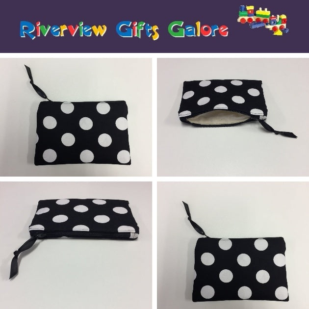 Zip Clutch - Black Spot