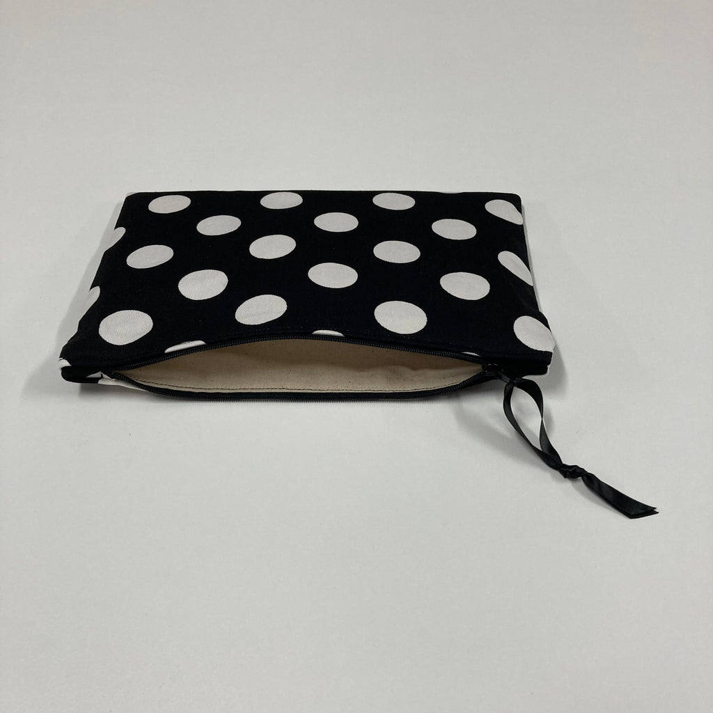 Zip Clutch - Black Spot