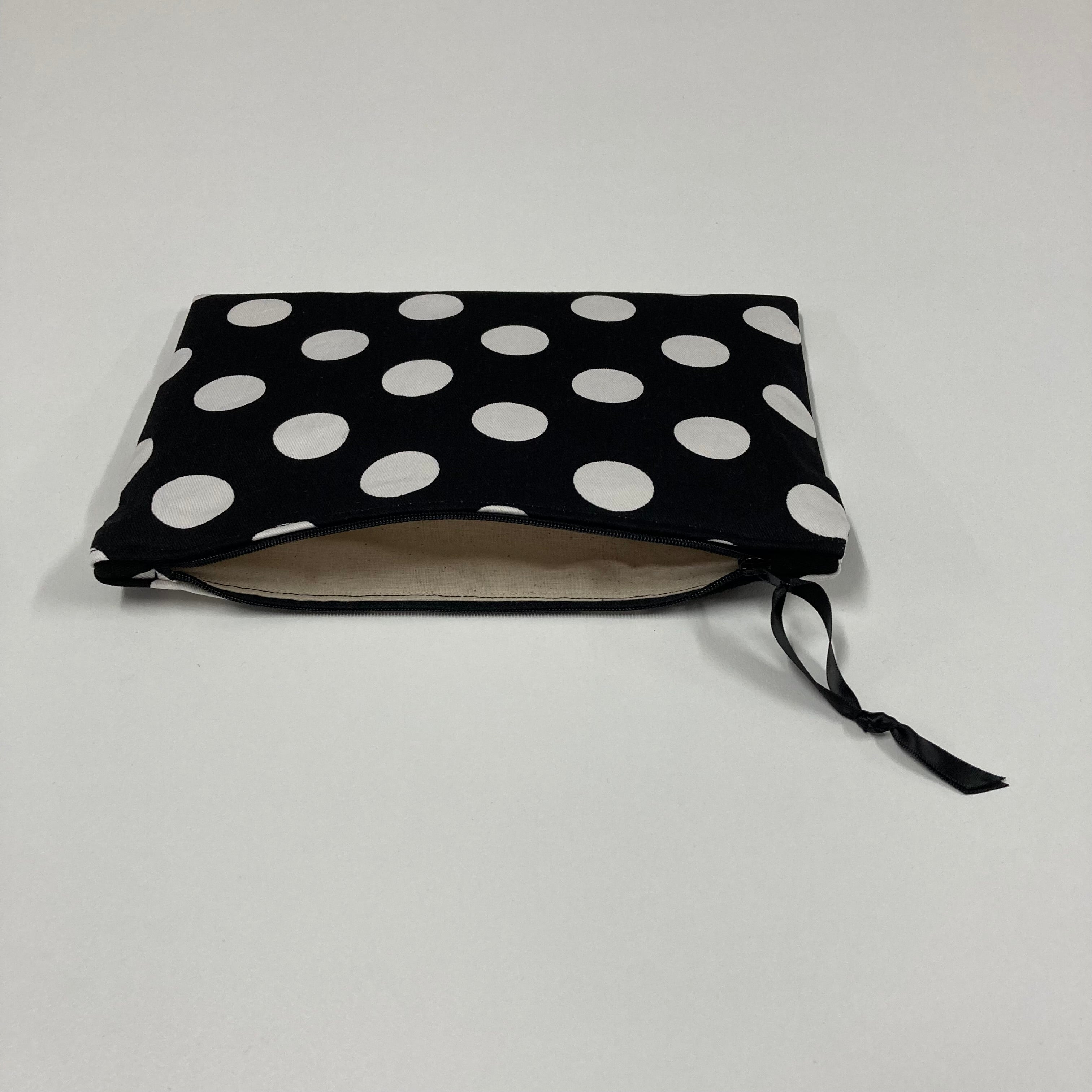 Zip Clutch - Black Spot
