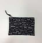 Zip Clutch - Farm Sweet Farm - Charcoal