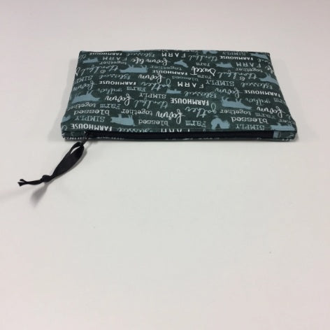 Zip Clutch - Farm Sweet Farm - Teal