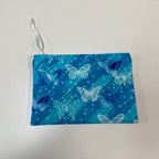 Zip Clutch - Blue Butterflies
