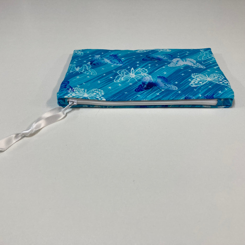 Zip Clutch - Blue Butterflies